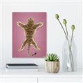 Picture of Tiger on Pink _GroupedProduct_Rectangle_Portrait_Unframed_Print_Only_