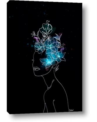 Picture of Neon Flower Girl on Black