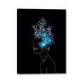 Picture of Neon Flower Girl on Black  _GroupedProduct_Rectangle_Portrait_Canvas_