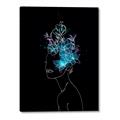 Picture of Neon Flower Girl on Black  _GroupedProduct_Rectangle_Portrait_Canvas_