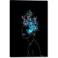 Picture of Neon Flower Girl on Black  _GroupedProduct_Rectangle_Portrait_Canvas_