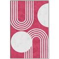 Picture of Bright Pink Abstract I  _GroupedProduct_Rectangle_Portrait_Canvas_Framed_
