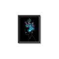 Picture of Neon Flower Girl on Black  _GroupedProduct_Rectangle_Portrait_Canvas_Framed_