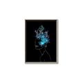 Picture of Neon Flower Girl on Black  _GroupedProduct_Rectangle_Portrait_Canvas_Framed_