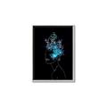 Picture of Neon Flower Girl on Black  _GroupedProduct_Rectangle_Portrait_Canvas_Framed_
