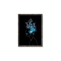 Picture of Neon Flower Girl on Black  _GroupedProduct_Rectangle_Portrait_Canvas_Framed_