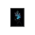 Picture of Neon Flower Girl on Black  _GroupedProduct_Rectangle_Portrait_Canvas_Framed_