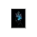 Picture of Neon Flower Girl on Black  _GroupedProduct_Rectangle_Portrait_Canvas_Framed_
