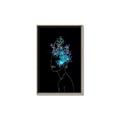 Picture of Neon Flower Girl on Black  _GroupedProduct_Rectangle_Portrait_Canvas_Framed_