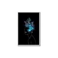 Picture of Neon Flower Girl on Black  _GroupedProduct_Rectangle_Portrait_Canvas_Framed_