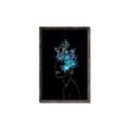 Picture of Neon Flower Girl on Black  _GroupedProduct_Rectangle_Portrait_Canvas_Framed_