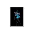 Picture of Neon Flower Girl on Black  _GroupedProduct_Rectangle_Portrait_Canvas_Framed_