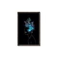 Picture of Neon Flower Girl on Black  _GroupedProduct_Rectangle_Portrait_Canvas_Framed_