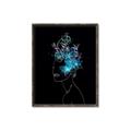 Picture of Neon Flower Girl on Black  _GroupedProduct_Rectangle_Portrait_Canvas_Framed_
