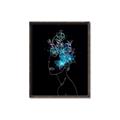 Picture of Neon Flower Girl on Black  _GroupedProduct_Rectangle_Portrait_Canvas_Framed_