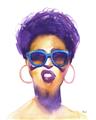 Picture of Purple Punk _GroupedProduct_Rectangle_Portrait_Unframed_Print_Only_