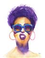 Picture of Purple Punk _GroupedProduct_Rectangle_Portrait_Unframed_Print_Only_