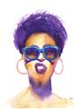 Picture of Purple Punk _GroupedProduct_Rectangle_Portrait_Unframed_Print_Only_