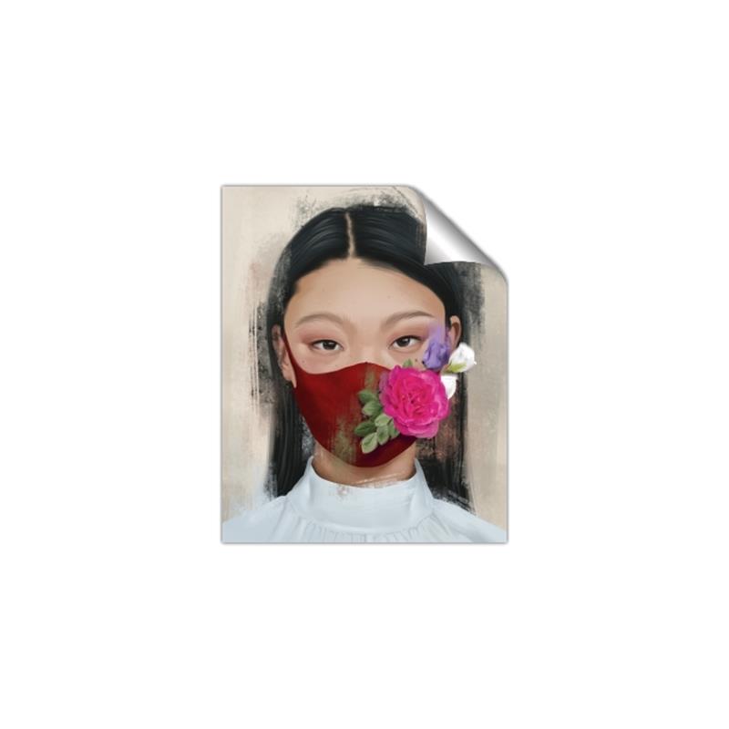 Picture of Masked Girl III _GroupedProduct_Rectangle_Portrait_Unframed_Print_Only_