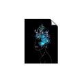 Picture of Neon Flower Girl on Black  _GroupedProduct_Rectangle_Portrait_Unframed_Print_Only_