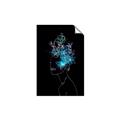 Picture of Neon Flower Girl on Black  _GroupedProduct_Rectangle_Portrait_Unframed_Print_Only_