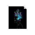 Picture of Neon Flower Girl on Black  _GroupedProduct_Rectangle_Portrait_Unframed_Print_Only_