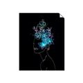 Picture of Neon Flower Girl on Black  _GroupedProduct_Rectangle_Portrait_Unframed_Print_Only_