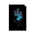 Picture of Neon Flower Girl on Black  _GroupedProduct_Rectangle_Portrait_Unframed_Print_Only_