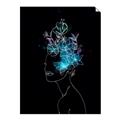 Picture of Neon Flower Girl on Black  _GroupedProduct_Rectangle_Portrait_Unframed_Print_Only_