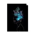 Picture of Neon Flower Girl on Black  _GroupedProduct_Rectangle_Portrait_Unframed_Print_Only_