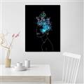 Picture of Neon Flower Girl on Black  _GroupedProduct_Rectangle_Portrait_Canvas_