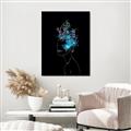 Picture of Neon Flower Girl on Black  _GroupedProduct_Rectangle_Portrait_Canvas_