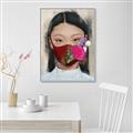 Picture of Masked Girl III _GroupedProduct_Rectangle_Portrait_Canvas_Framed_