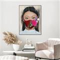 Picture of Masked Girl III _GroupedProduct_Rectangle_Portrait_Canvas_Framed_