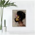 Picture of Masked Girl IV _GroupedProduct_Rectangle_Portrait_Canvas_Framed_