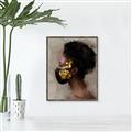 Picture of Masked Girl IV _GroupedProduct_Rectangle_Portrait_Canvas_Framed_