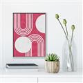 Picture of Bright Pink Abstract I  _GroupedProduct_Rectangle_Portrait_Canvas_Framed_