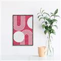 Picture of Bright Pink Abstract I  _GroupedProduct_Rectangle_Portrait_Canvas_Framed_