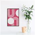 Picture of Bright Pink Abstract I  _GroupedProduct_Rectangle_Portrait_Canvas_Framed_
