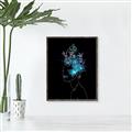 Picture of Neon Flower Girl on Black  _GroupedProduct_Rectangle_Portrait_Canvas_Framed_