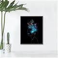 Picture of Neon Flower Girl on Black  _GroupedProduct_Rectangle_Portrait_Canvas_Framed_