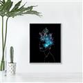 Picture of Neon Flower Girl on Black  _GroupedProduct_Rectangle_Portrait_Canvas_Framed_