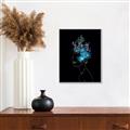 Picture of Neon Flower Girl on Black  _GroupedProduct_Rectangle_Portrait_Canvas_Framed_