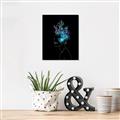 Picture of Neon Flower Girl on Black  _GroupedProduct_Rectangle_Portrait_Unframed_Print_Only_