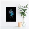 Picture of Neon Flower Girl on Black  _GroupedProduct_Rectangle_Portrait_Unframed_Print_Only_