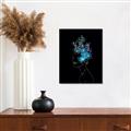 Picture of Neon Flower Girl on Black  _GroupedProduct_Rectangle_Portrait_Unframed_Print_Only_