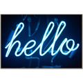 Picture of Hello Neon Sign _GroupedProduct_Rectangle_Landscape_Photography _GroupedProduct_Rectangle_Landscape_Canvas_Framed_