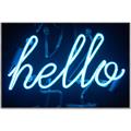 Picture of Hello Neon Sign _GroupedProduct_Rectangle_Landscape_Photography _GroupedProduct_Rectangle_Landscape_Canvas_Framed_