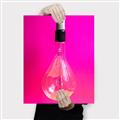 Picture of Hot Pink Light Bulb _GroupedProduct_Rectangle_Portrait_Photography _GroupedProduct_Rectangle_Portrait_Canvas_