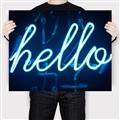 Picture of Hello Neon Sign _GroupedProduct_Rectangle_Landscape_Photography _GroupedProduct_Rectangle_Landscape_Canvas_